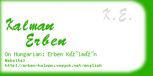 kalman erben business card